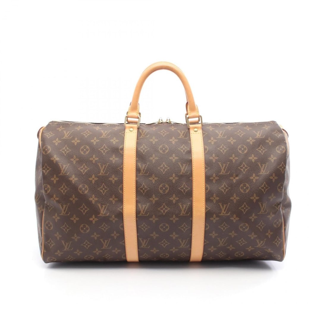 Louis Vuitton Keepall 50 Boston Bag, Coated Canvas and Leather, Monogram, Brown, Men's Women's, (1 of 12)