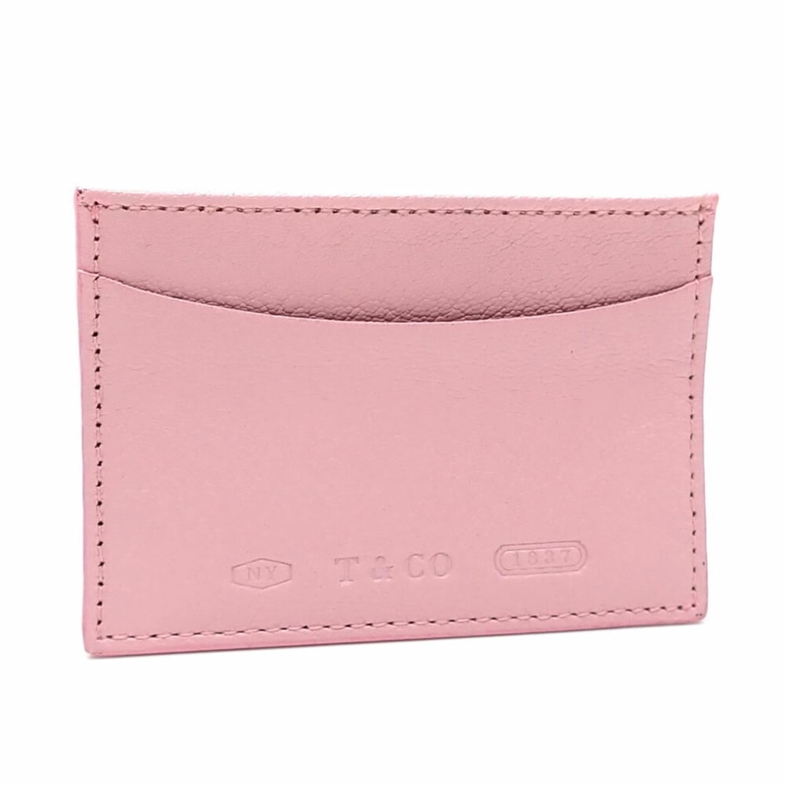 Tiffany card case for women, pink, business holder: --- Catalog ---Category: DesignType: Card caseColor: PinkGender: WomenMaterial: Leather Category: GeneralBrand: TiffanyCountry of Origin: USACategory: Physical PropertiesSize (HxWxD): 7cm x 10cm x 5mm