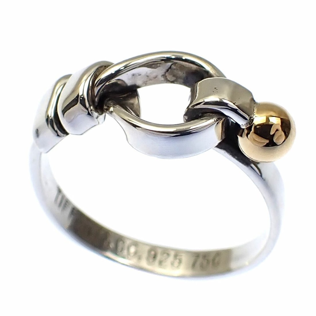 Tiffany Knot Ring for Women SV925 18KYG Size 11 2.5g Silver 750 18k Yellow Gold (1 of 11)