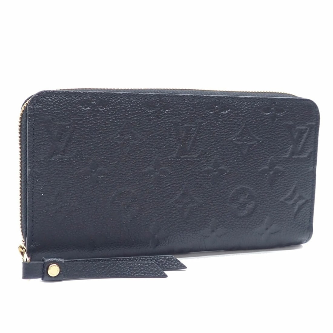Louis Vuitton Round Long Wallet Monogram Empreinte Zippy Women's M61864 Noir Black (1 of 16)