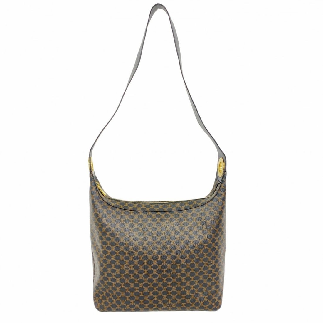 Celine Shoulder Bag Macadam Black Women's: --- Catalog ---Category: SizeSize (HxWxD): 24.5cm x 27cm x 10cm / 9.64'' x 10.62'' x 3.93''Category: DesignType: Shoulder bagColor: BlackGender: WomenMaterial: PVC Hardware Color: GoldCategory: Genera
