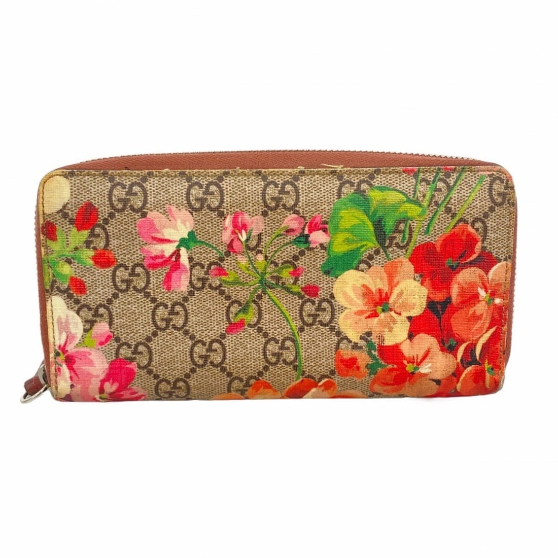 Gucci GG Blooms Long Wallet 04071 Brown Pink Women's (1 of 12)