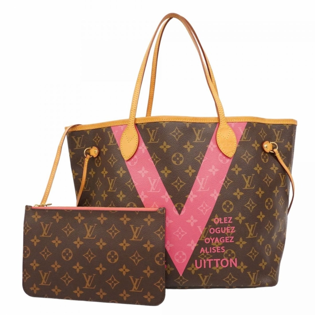 Louis Vuitton Monogram V Neverfull MM Tote Bag M41602 Brown Grenard Women's (1 of 19)