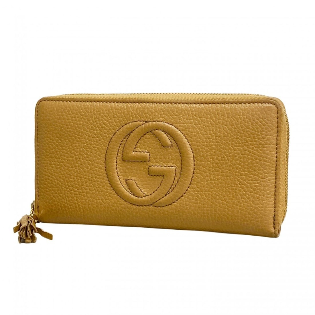 Gucci Soho Long Wallet 598187 Leather Beige Women's (1 of 11)