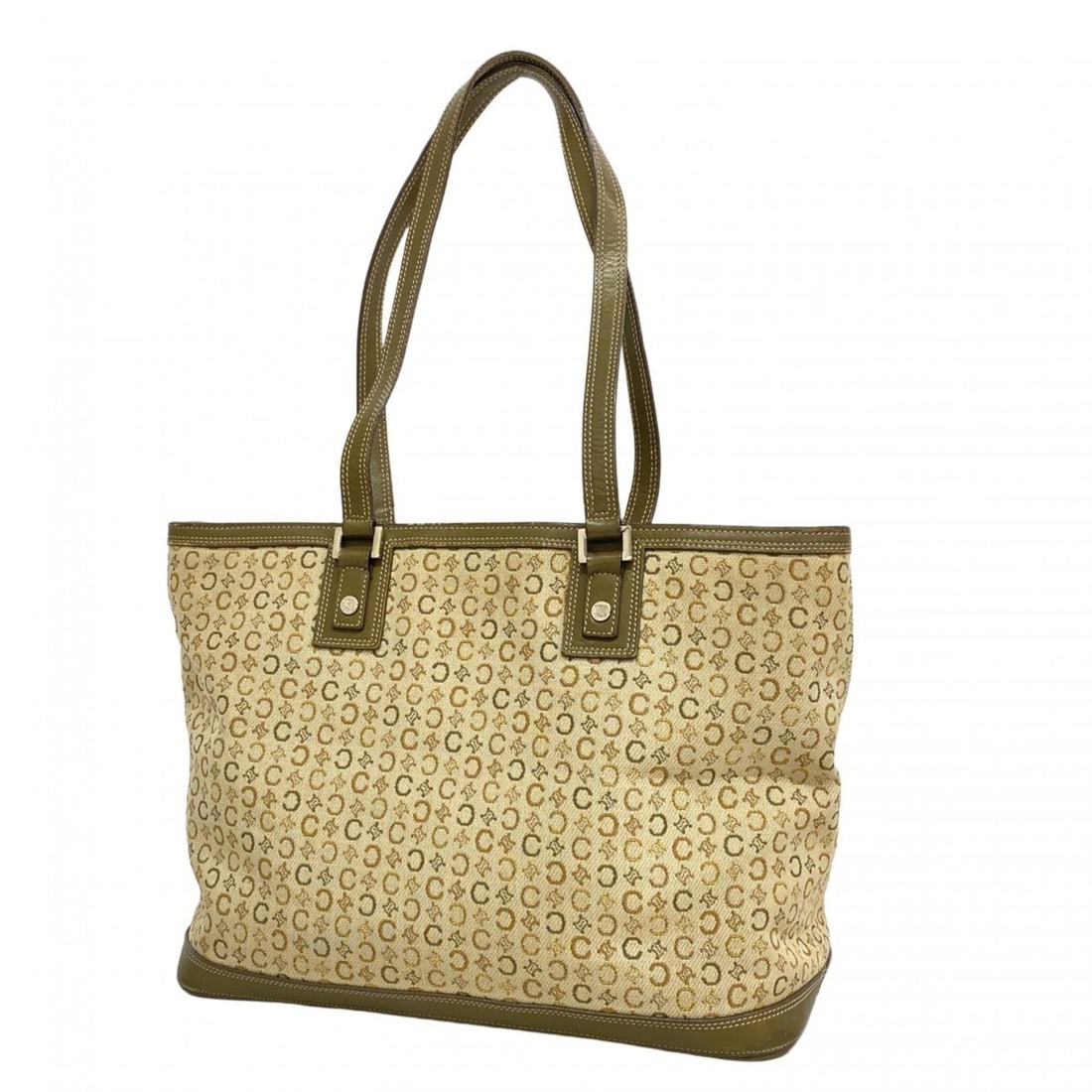 Celine Tote Bag C Macadam Canvas Khaki Light Brown Women's: --- Catalog ---Category: SizeSize (HxWxD): 21cm x 30cm x 12.5cm / 8.26'' x 11.81'' x 4.92''Category: DesignType: Tote bagColor: Khaki, Light brownGender: WomenMaterial: Canvas Hardware Color: SilverCa