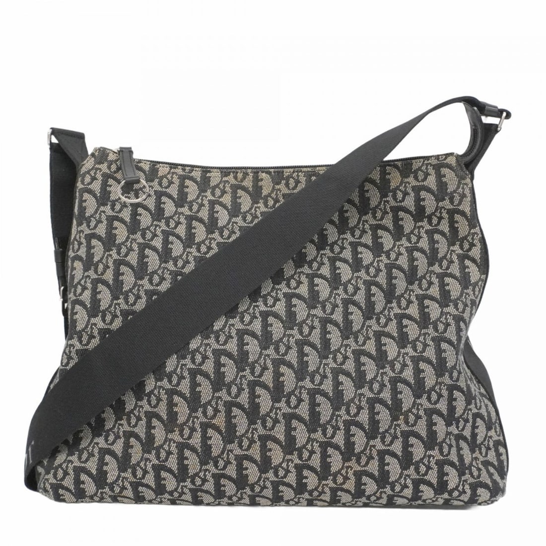 Christian Dior Trotter Canvas Shoulder Bag, Black, Women's: --- Catalog ---Category: SizeSize (HxWxD): 26cm x 35cm x 9.5cm / 10.23'' x 13.77'' x 3.74''Category: DesignType: Shoulder bagColor: BlackGender: WomenMaterial: Canvas Hardware Color: SilverCategory: G