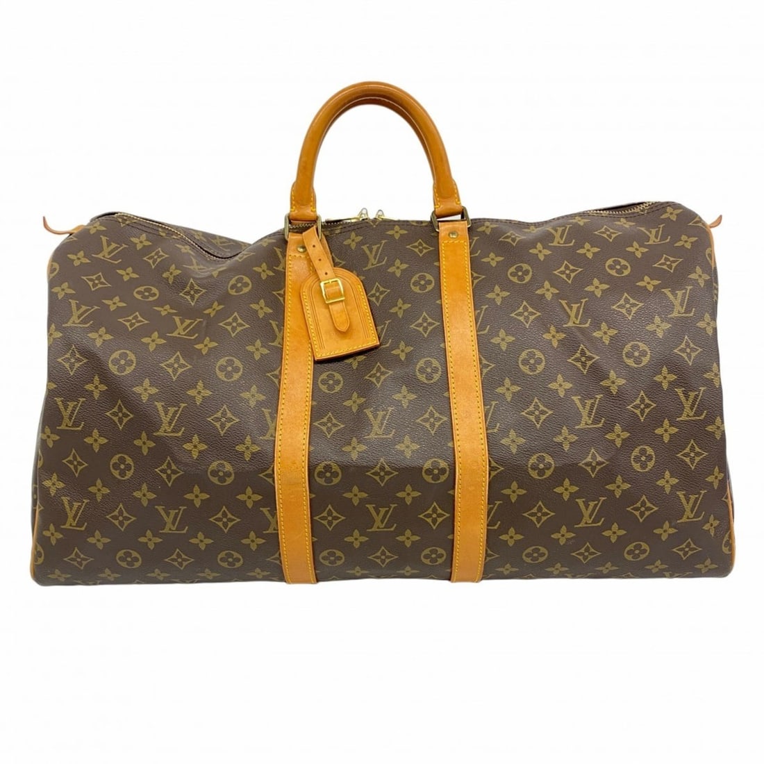Louis Vuitton Monogram Keepall 55 Boston Bag M41424 Brown Men's and Women's (1 of 13)