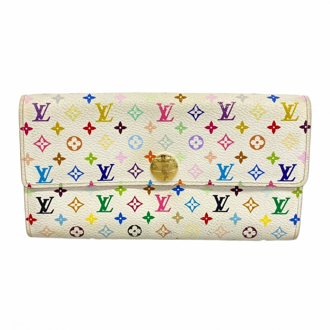 Louis Vuitton Monogram Multicolore Long Wallet Porte Monnaie Credit M60004 Bron Women's (1 of 13)