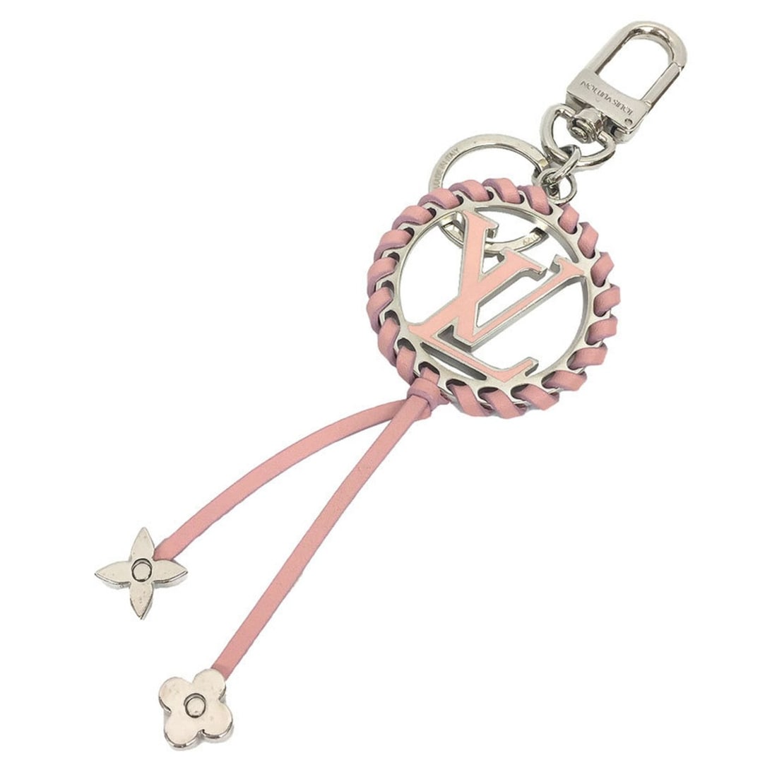LOUIS VUITTON Porte-Clés Berry Keychain M63081 Key Ring Charm Pink Wallet: --- Catalog ---Category: SizeSize (HxWxD): 5cm x 18cm / 1.96'' x 7.08''Category: DesignType: KeyringColor: PinkGender: WomenMaterial: Enamel, Leather, MetalLeather/Fur Type: Calf leatherCategory: Gene
