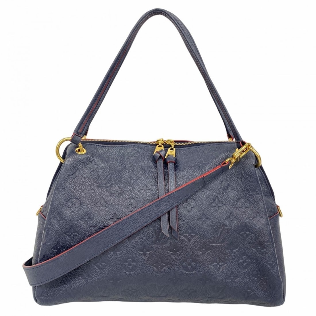 Louis Vuitton Monogram Empreinte Ponteux PM Handbag M43721 Marine Rouge 2-Way Bag for Women: --- Catalog ---Category: SizeSize (HxWxD): 23cm x 35cm x 13cm / 9.05'' x 13.77'' x 5.11''Category: DesignType: HandbagColor: Marine rougeGender: WomenCategory: GeneralMPN: M43721Brand: Louis Vuitton--