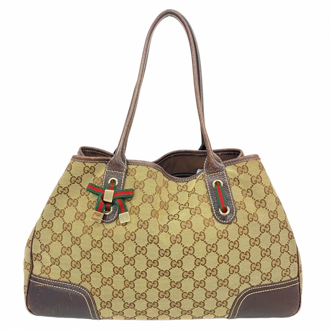 Gucci Tote Bag GG Canvas Sherry Line 163805 Beige Brown Women's (1 of 11)