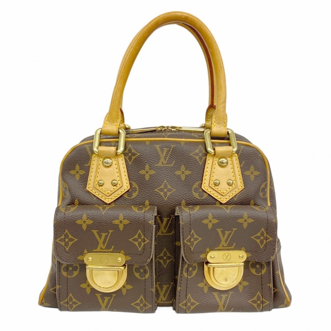 Louis Vuitton Monogram Manhattan PM Handbag M40026 Brown Women's (1 of 13)