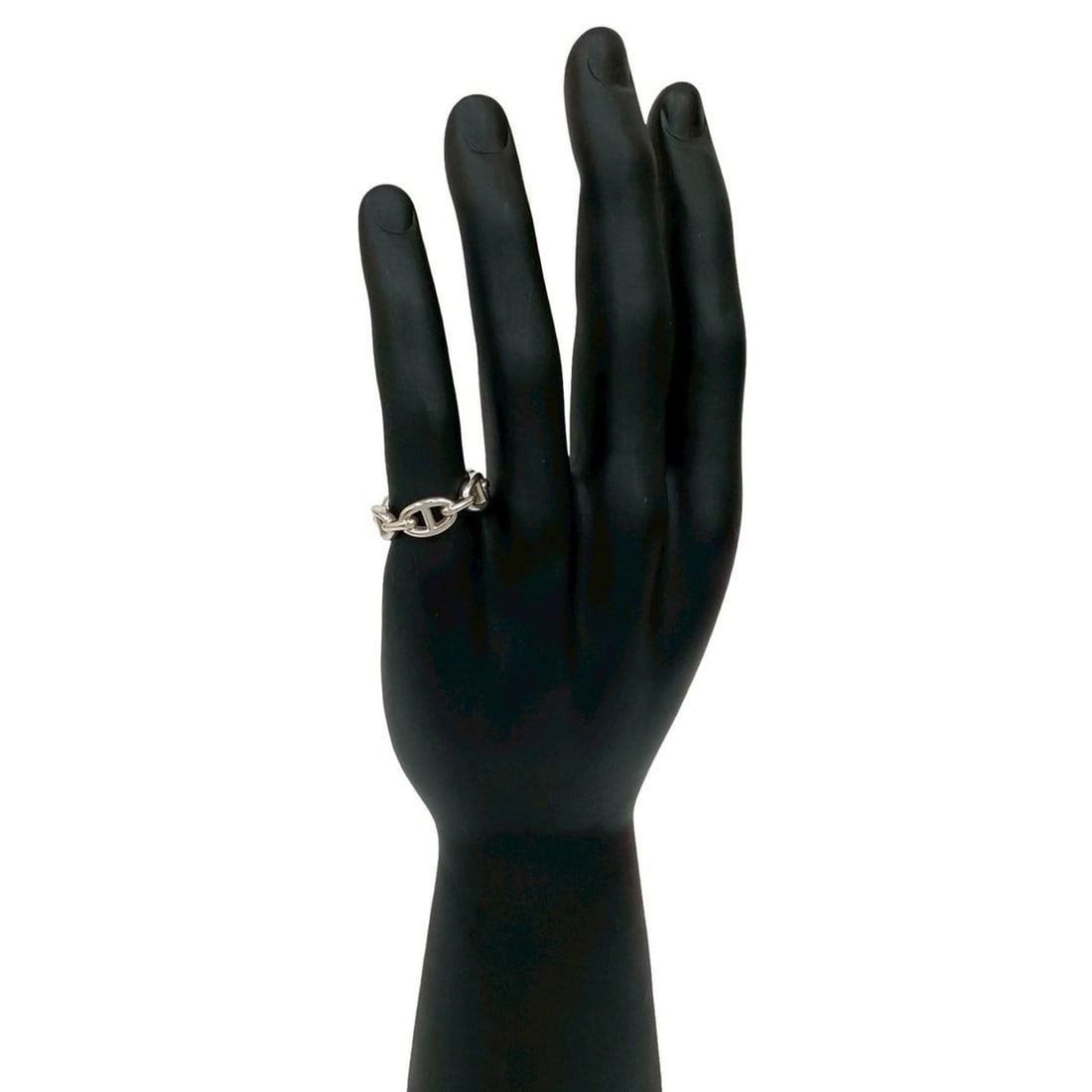 HERMES Enchaine Ring, 925 Sterling Silver, Size 16, Men's/Women's, 99823 (1 of 10)