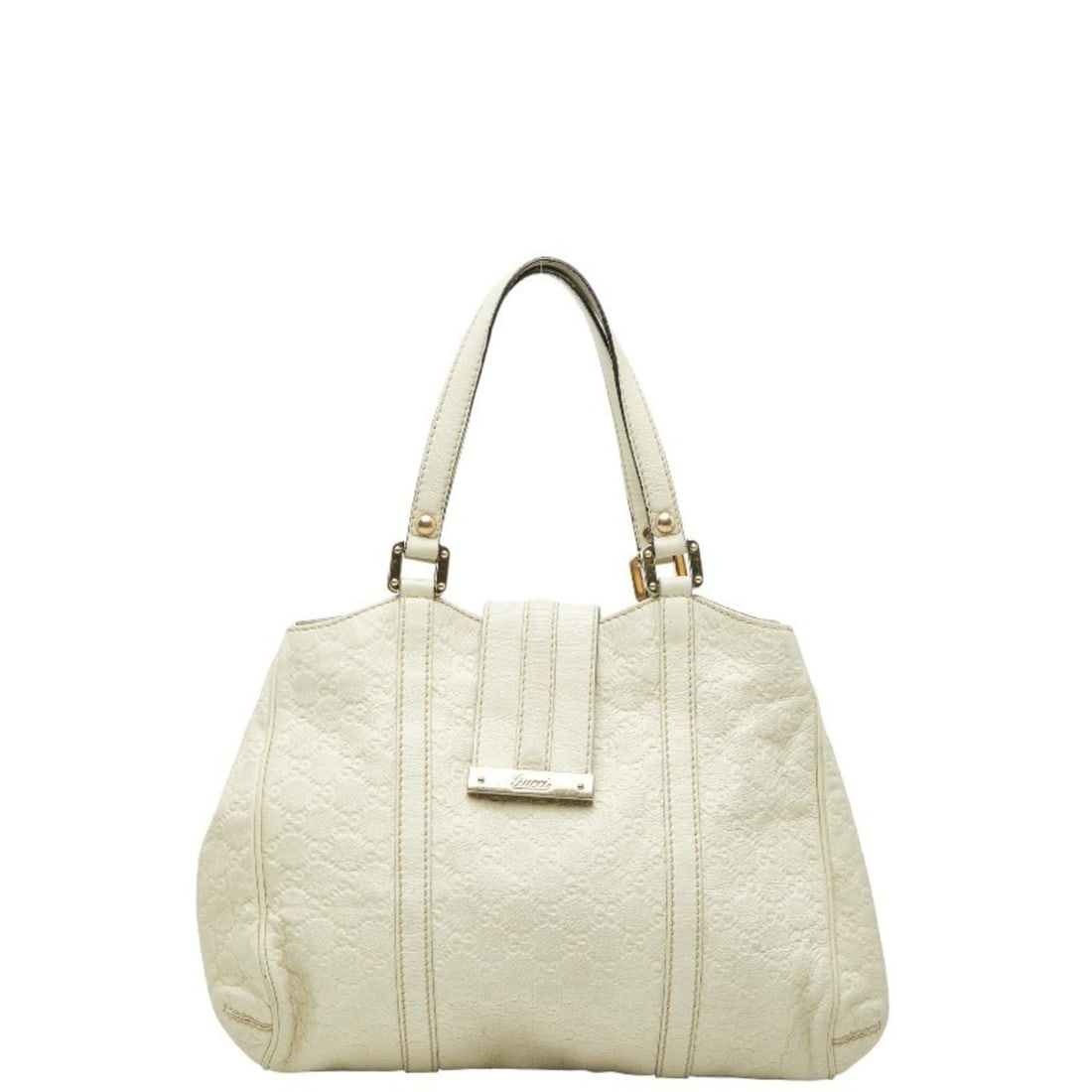 Gucci Guccissima Tote Bag Handbag 233609 White Ivory Leather Women's GUCCI (1 of 8)