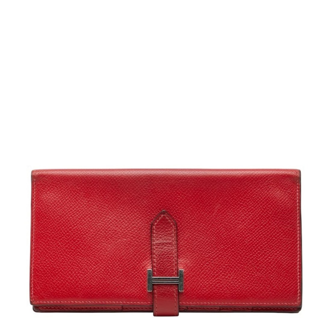 Hermès Bearn Soufflet Long Wallet Rouge H Epsom Leather Women's HERMES (1 of 8)