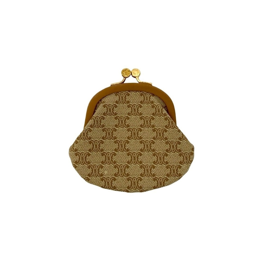 CELINE Macadam Blason Triomphe Leather Coin Purse, Mini, Beige, 98477: --- Catalog ---Category: SizeSize (HxWxD): 9.5cm x 9.5cm / 3.74'' x 3.74''Category: DesignType: Coin purse/coin caseColor: Beige, BrownGender: WomenMaterial: Leather , PVC Category: GeneralBrand: Celi