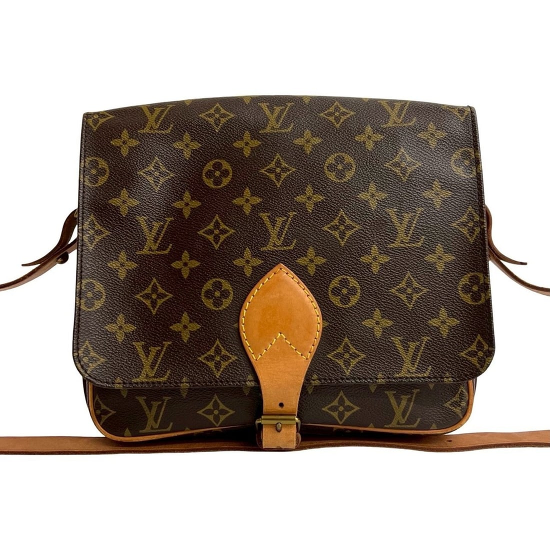 LOUIS VUITTON Culteciel Monogram Leather Mini Shoulder Bag/Pochette Brown 162-1 (1 of 15)