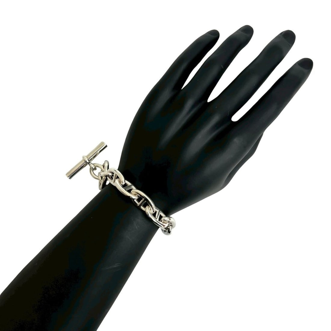 HERMES Chaine d'Ancre GM 12-link Sterling Silver 925 Bracelet Chain Bangle 46124 (1 of 11)