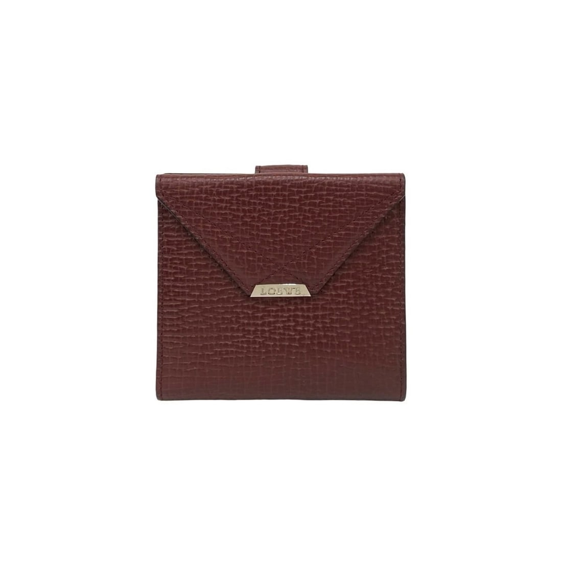 LOEWE Logo Leather and Suede Bifold Wallet with Mini Card Case, Bordeaux, 57162: --- Catalog ---Category: SizeSize (HxWxD): 9.5cm x 10cm x 1.5cm / 3.74'' x 3.93'' x 0.59''Category: DesignType: Wallet (bi-fold)Color: Red color, WineGender: WomenMaterial: Leather Category: GeneralBr