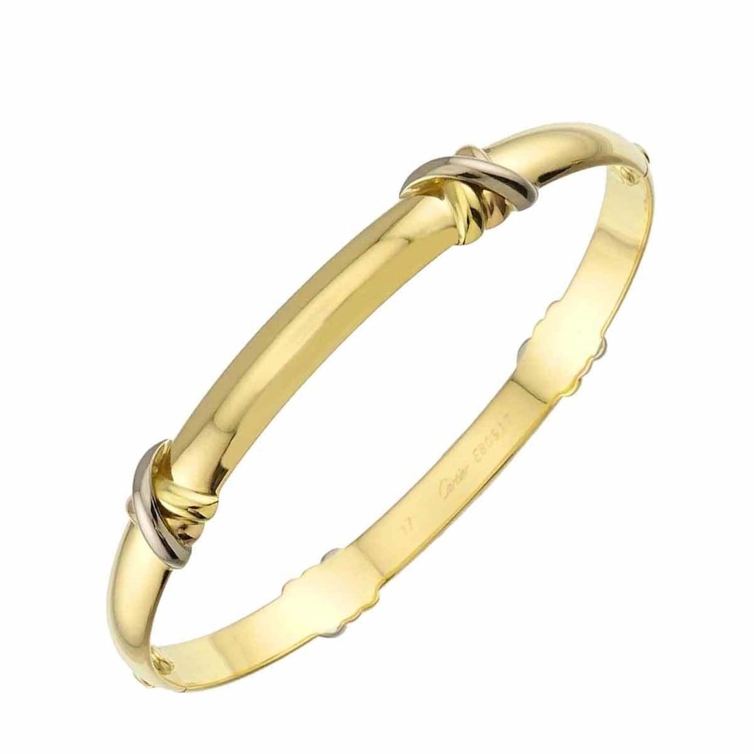 Cartier Thread Bracelet #17 18K Yellow Gold, White and PG 750 Three-Tone Trinity (1 of 20)