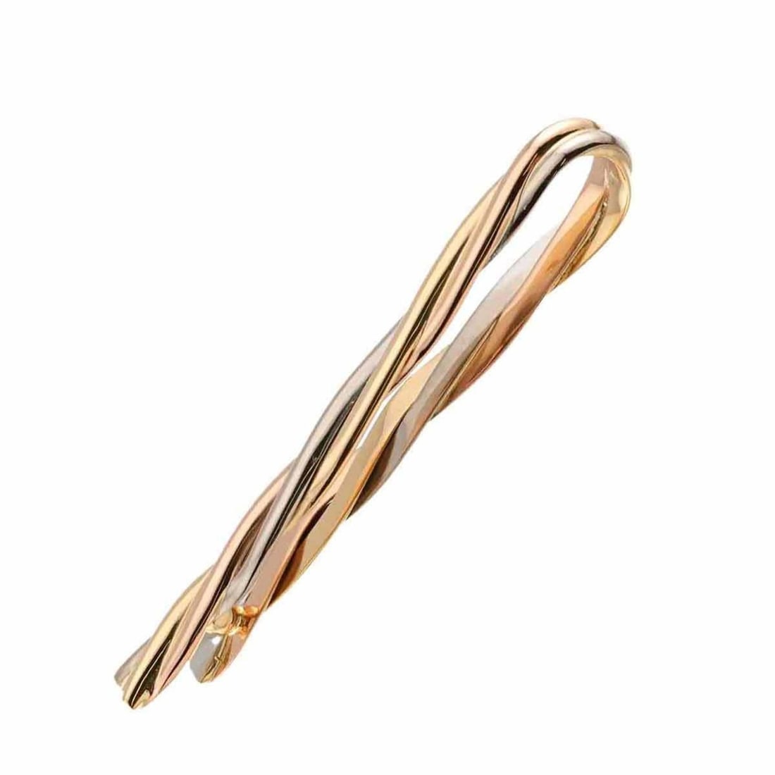 Cartier Trinity Tie Pin, 18K Yellow Gold, White and Pink 3-Row, 3-Color, 750 (1 of 14)