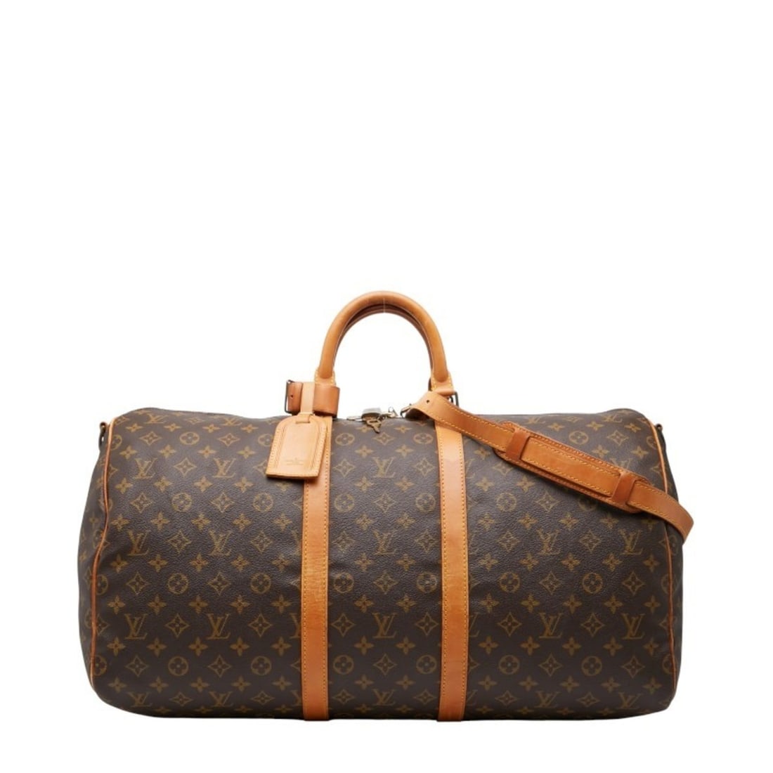 Louis Vuitton Monogram Keepall Bandouliere 55 Boston/Shoulder Bag, 2-Way, M41414, Brown Leather,: --- Catalog ---Category: SizeSize (HxWxD): 31cm x 55cm x 24cm / 12.2'' x 21.65'' x 9.44''Category: DesignType: Boston bag, Shoulder bagColor: BrownGender: WomenMaterial: PVC , Leather Category: