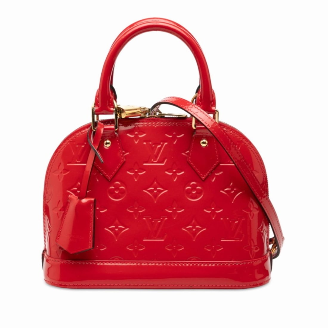 Louis Vuitton Monogram Vernis Alma BB Handbag/Shoulder Bag, 2-Way, M91606, Pomme d'Amour, Red Patent: --- Catalog ---Category: SizeSize (HxWxD): 17.5cm x 24cm x 11.5cm / 6.88'' x 9.44'' x 4.52''Category: DesignType: Handbag, Shoulder bagColor: Pomme d'amour, Red colorGender: WomenMaterial: Patent leat