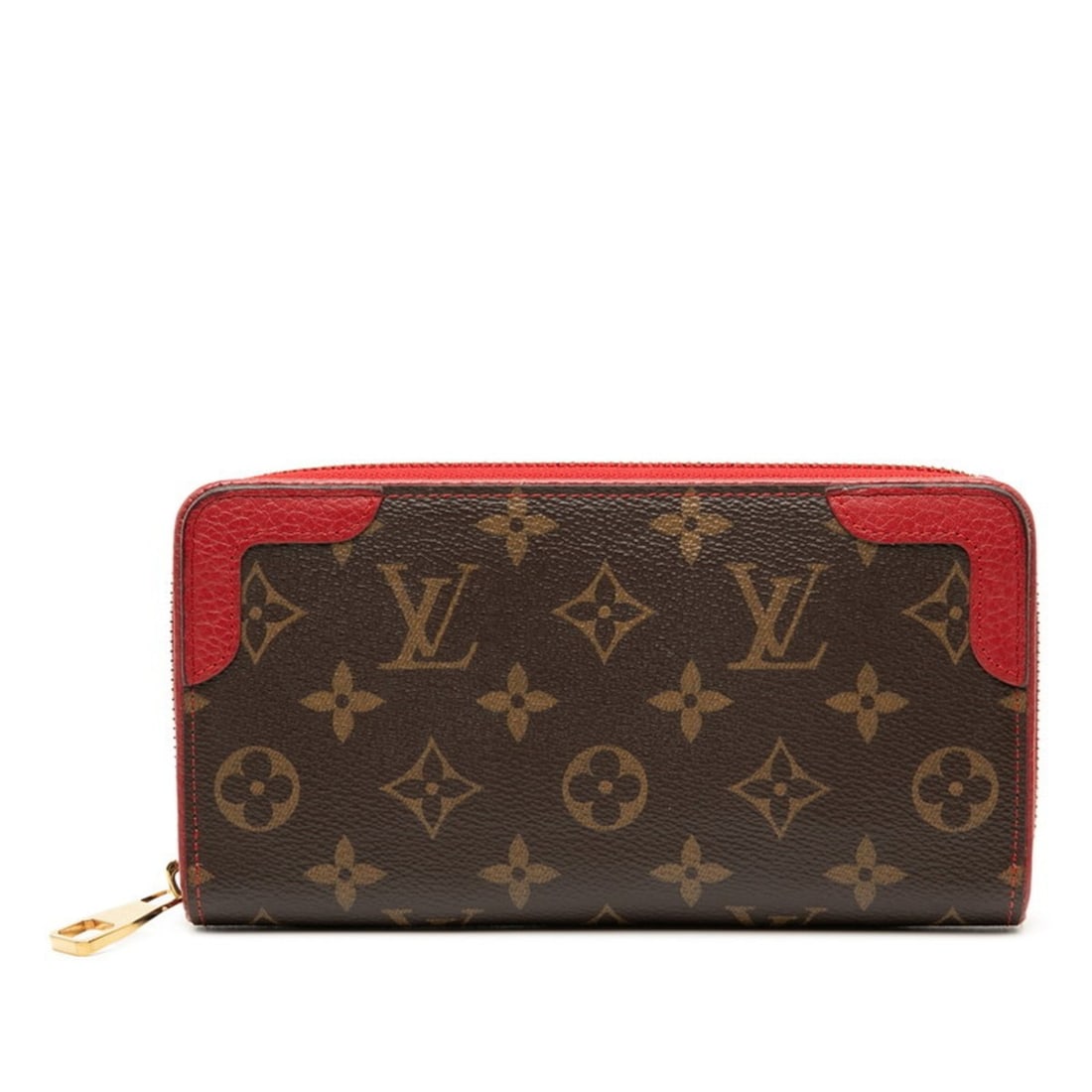 Louis Vuitton Monogram Cerise Zippy Wallet Retiro Long M61854 Brown and Red Leather Women's LOUIS: --- Catalog ---Category: SizeSize (HxWxD): 10.5cm x 19.5cm x 2.5cm / 4.13'' x 7.67'' x 0.98''Category: DesignType: Long wallet (bi-fold)Color: Brown, Red colorGender: WomenMaterial: PVC , Leather Cate
