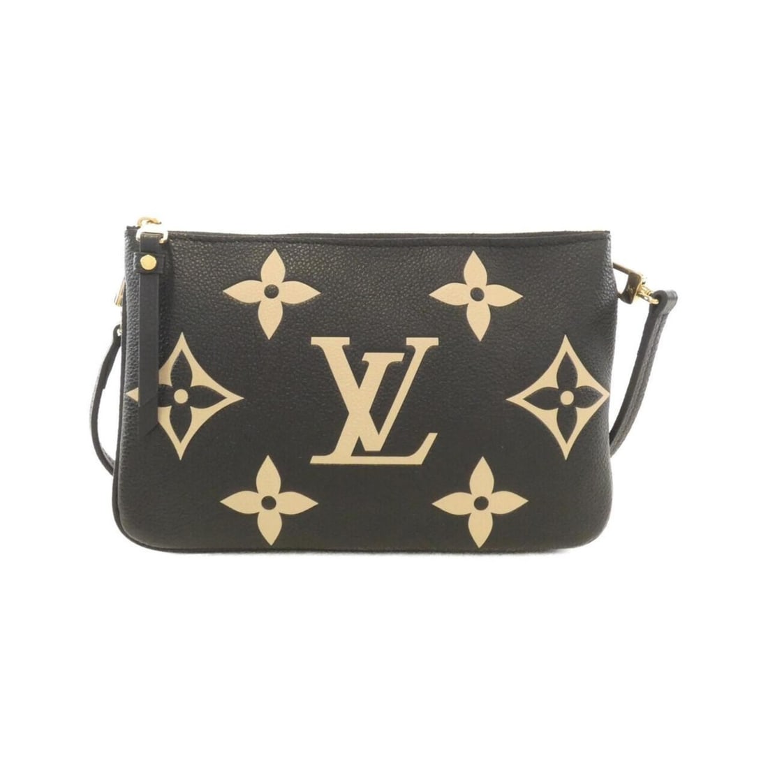 Louis Vuitton Two-Tone Monogram Empreinte Pochette Double Zip Shoulder Bag M80787 (1 of 14)