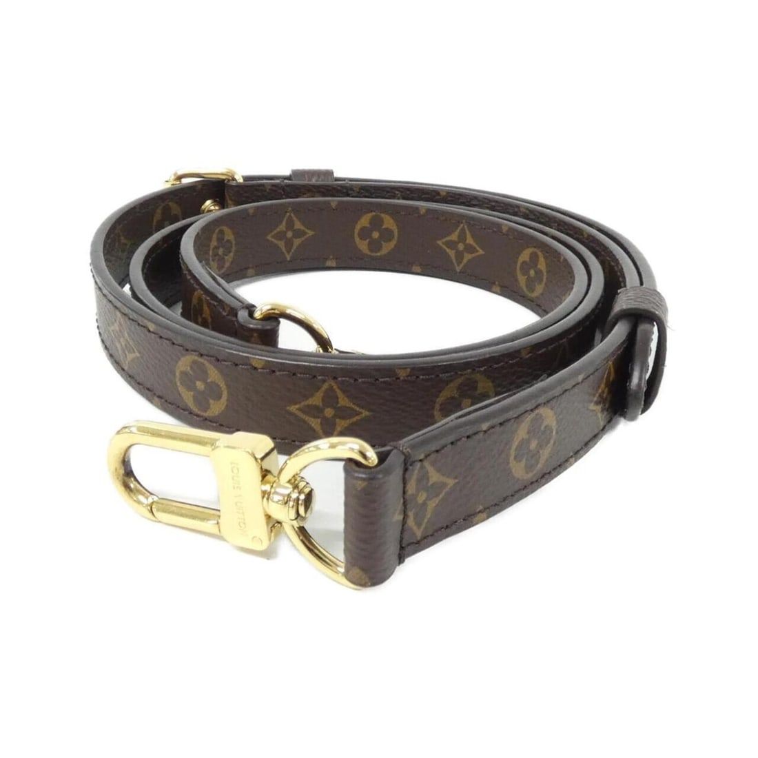 Louis Vuitton Monogram Shoulder Strap J14102: --- Catalog ---Category: SizeHandle/Strap Length: 111cm - 123cm / 43.7'' - 48.42''Category: DesignType: StrapColor: BrownGender: WomenMaterial: Canvas, LeatherLeather/Fur Type: Coated