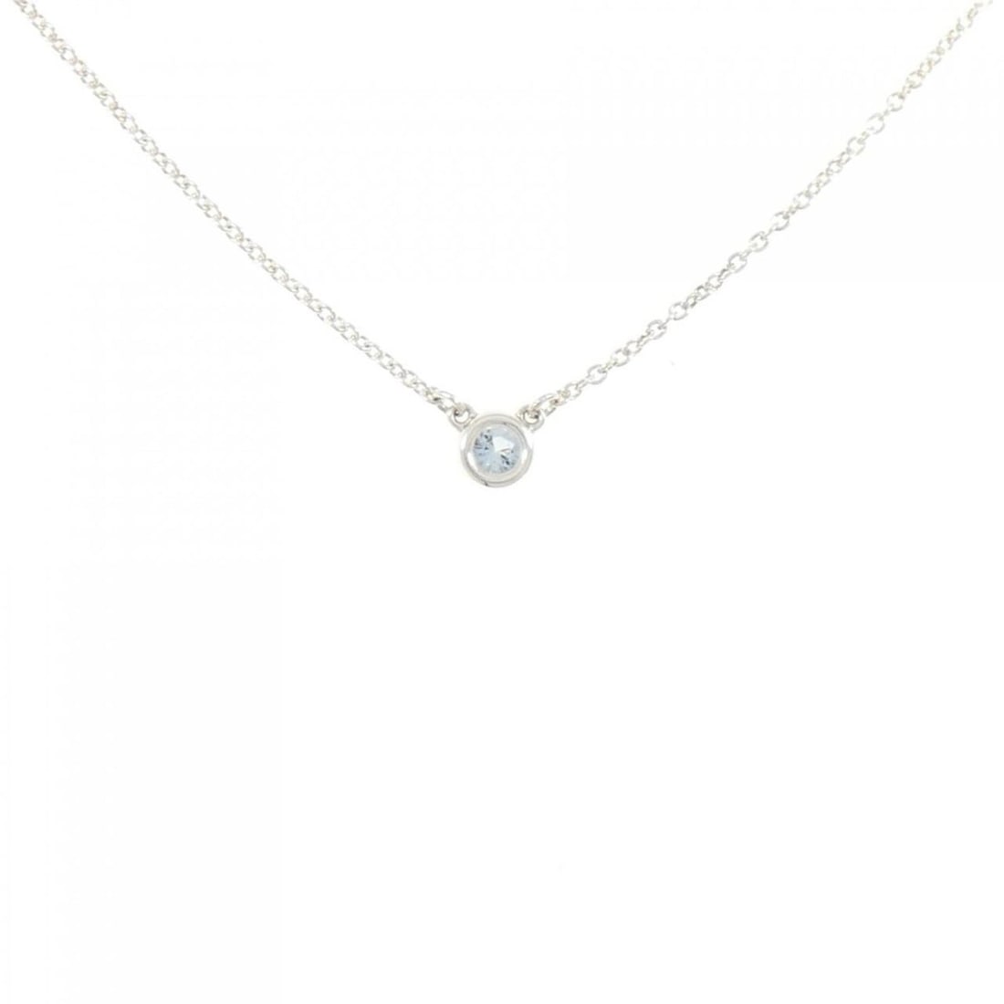 Tiffany By the Yard Necklace: --- Catalog ---Category: SizePendant Size: 4.6mm x 4.6mm / 0.18'' x 0.18''Neck Circumference: 41 cm / 16.14''Category: DesignColor: SilverStone: AquamarineGender: WomenMaterial: Silver 925Necklace