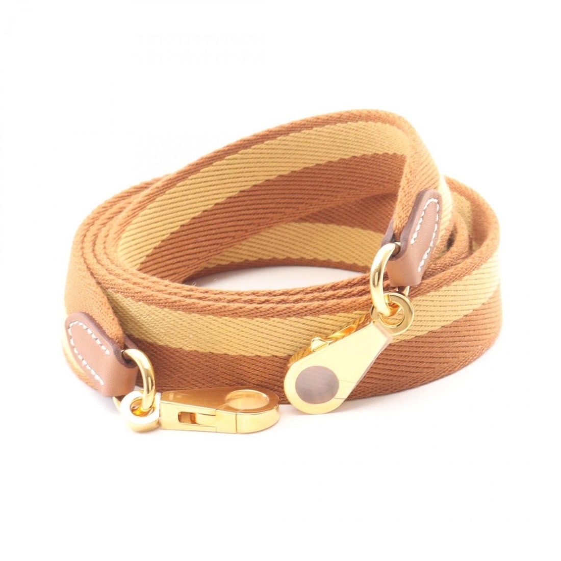 Hermes Hermès Bandouliere Sangle Kazak Shoulder Strap Accessory, Canvas, Swift Leather, Women's,: --- Catalog ---Category: DesignType: StrapColor: Beige, Brown, GoldGender: WomenMaterial: Canvas, Swift leatherCategory: GeneralBrand: Hermes--- Item List ---Section: ConditionRanking: Rank NS Never u