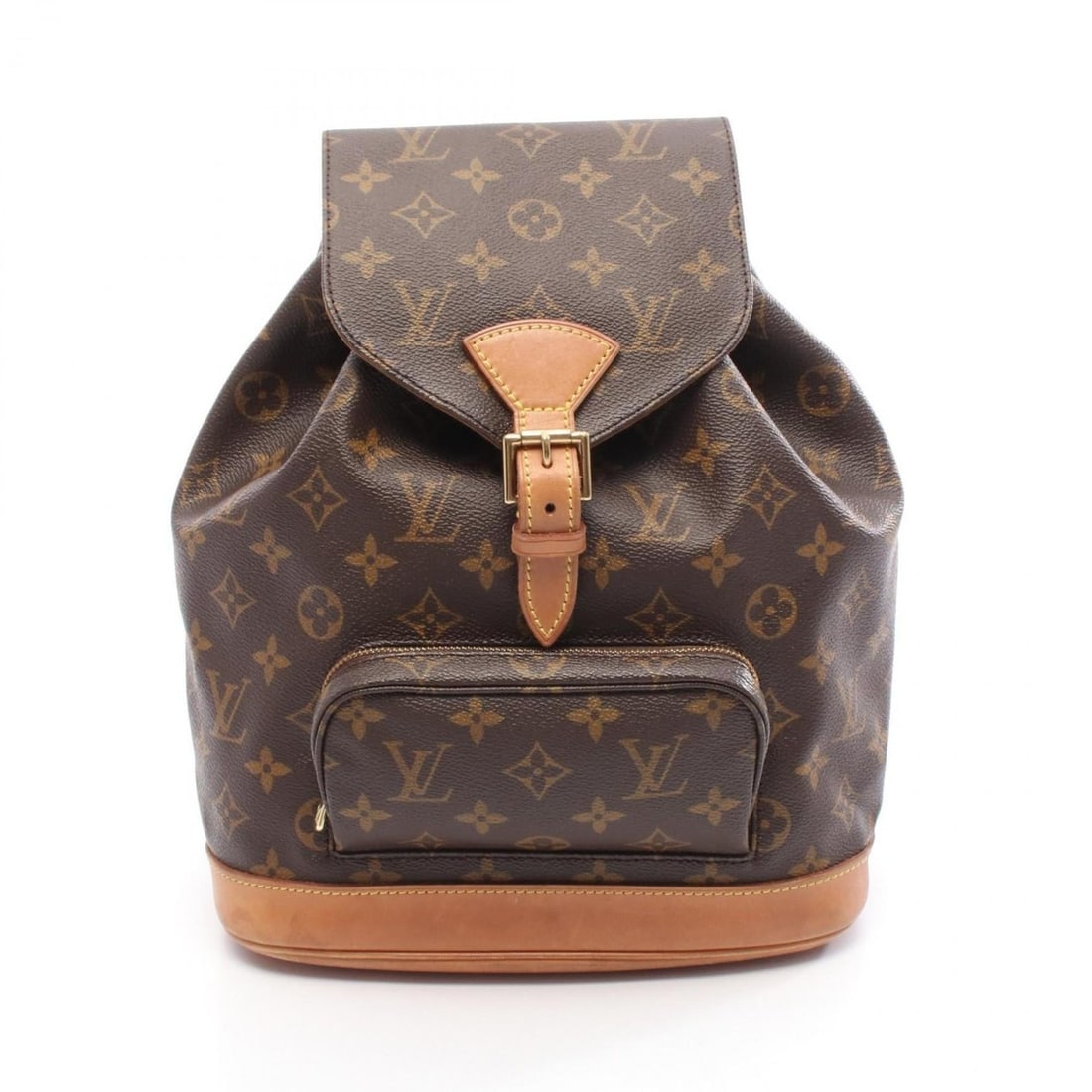 Louis Vuitton Montsouris MM Backpack, Coated Canvas and Leather, Monogram, Women's, Brown, M51136 (1 of 11)