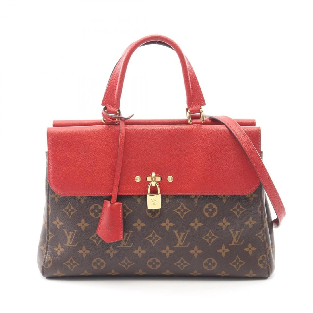 Louis Vuitton Venus Handbag, Coated Canvas and Leather, Monogram, Women's, Brown Red, M41738 (1 of 13)