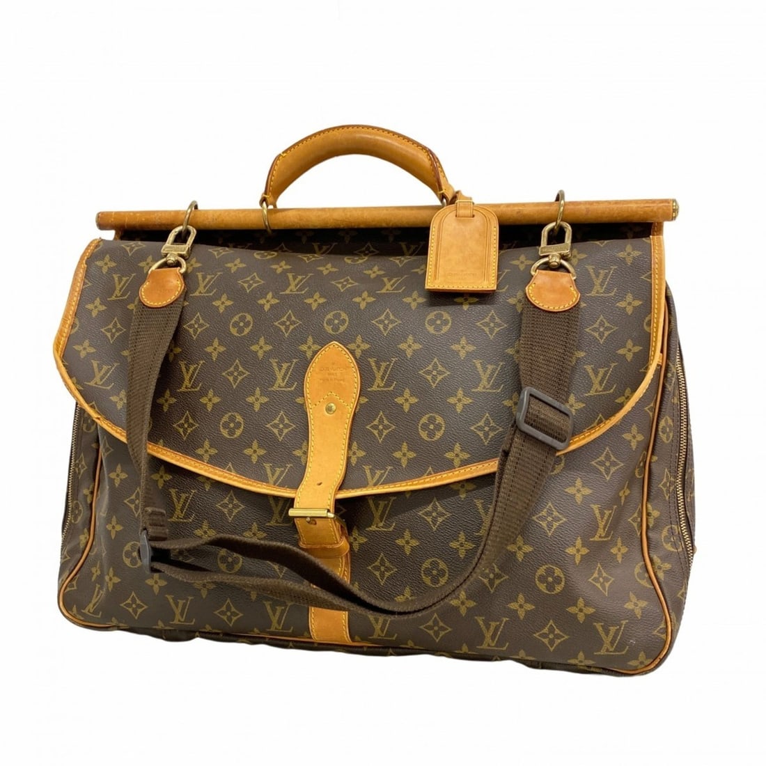 Louis Vuitton Monogram Sac Chasse Handbag M41140 Brown 2-Way Bag for Men and Women (1 of 13)