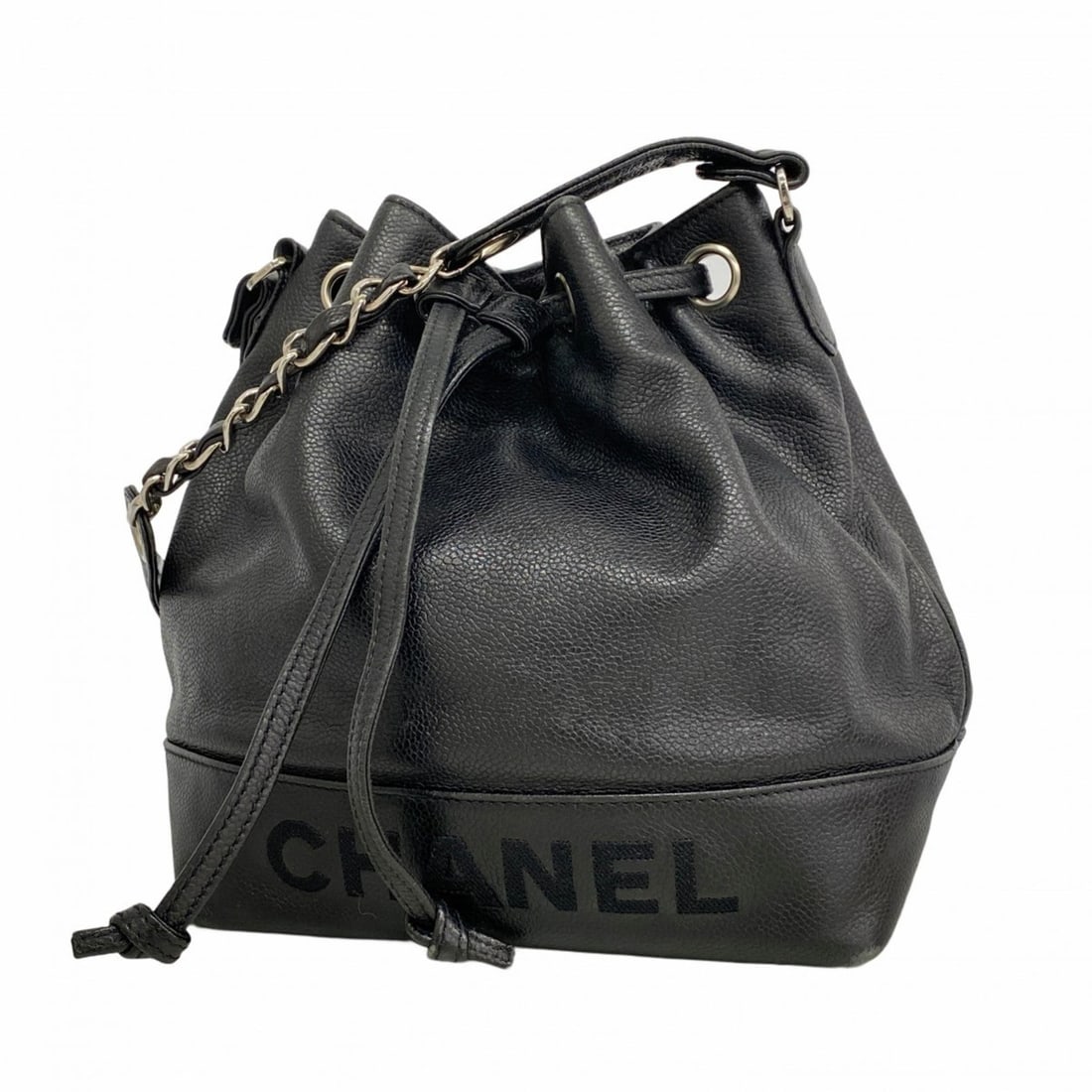 Chanel Shoulder Bag Caviar Skin Black Women's (1 of 12)
