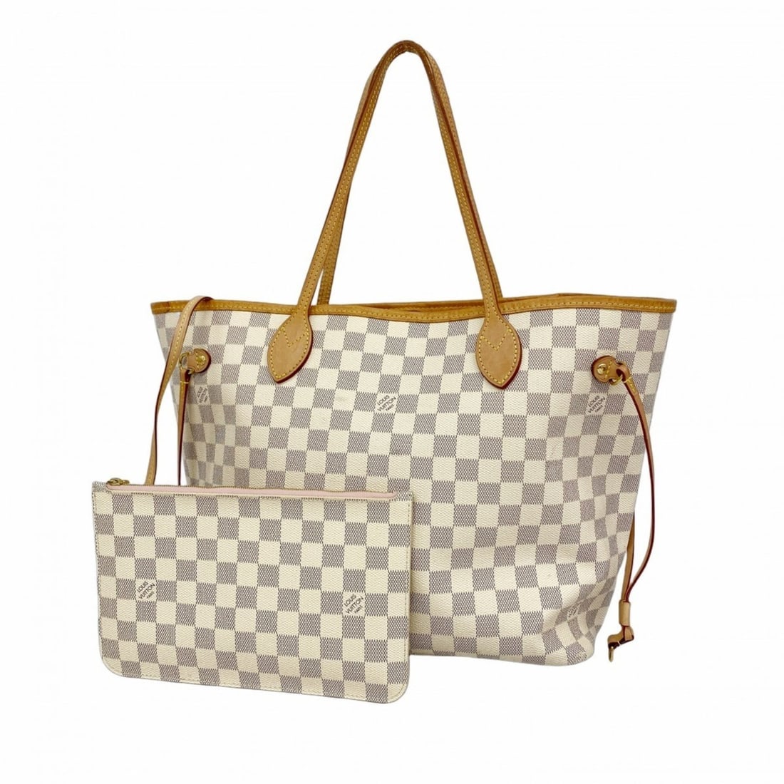 Louis Vuitton Damier Azur Neverfull MM Tote Bag N40603 White Rose Ballerine for Women: --- Catalog ---Category: SizeSize (HxWxD): 29cm x 31.5cm x 15.5cm / 11.41'' x 12.4'' x 6.1''Category: DesignType: Tote bagColor: Rose ballerine, WhiteGender: WomenCategory: GeneralMPN: N40603Brand: Lo