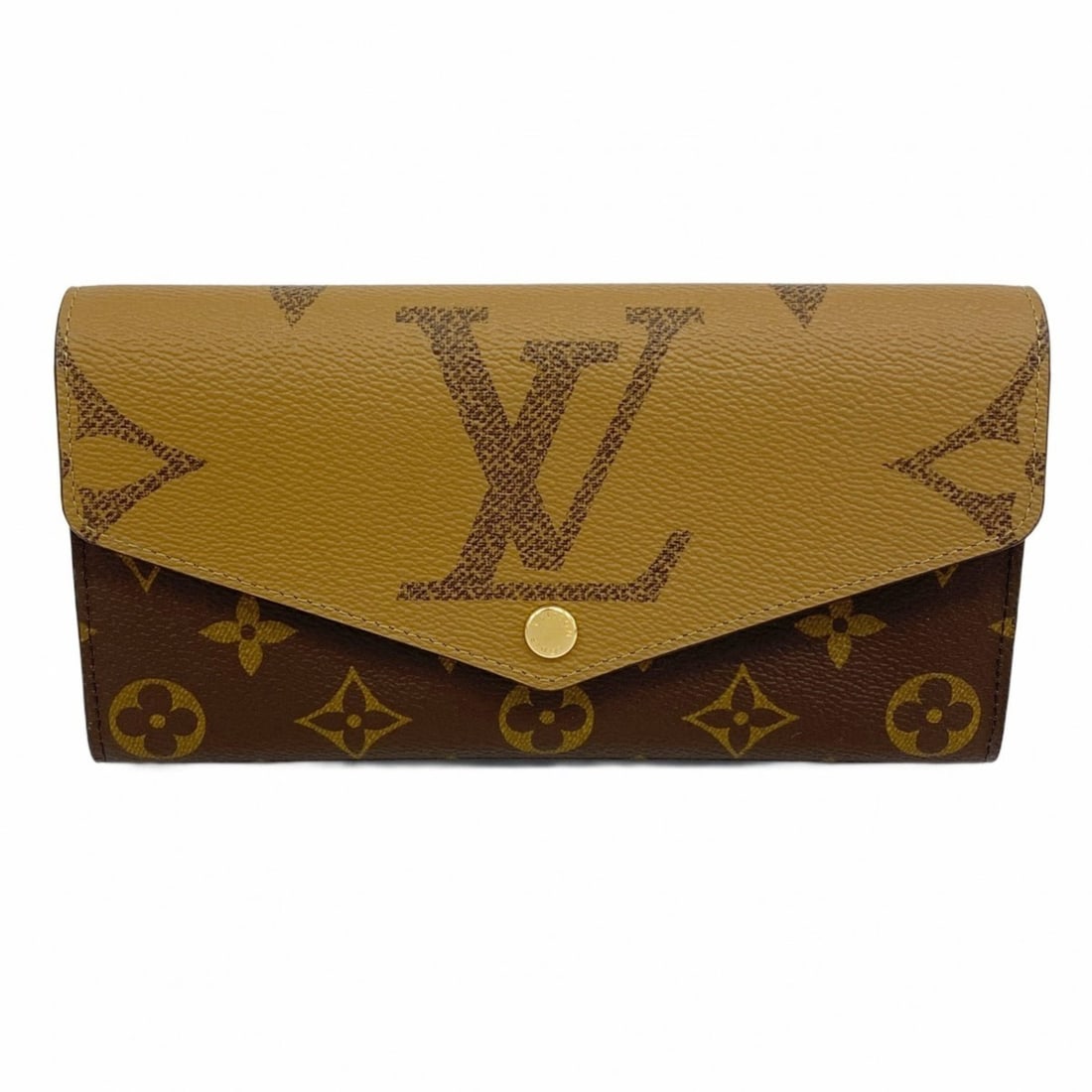 Louis Vuitton Monogram Giant Reverse Long Wallet, Portefeuille Sarah M80726, Brown, Women's (1 of 13)