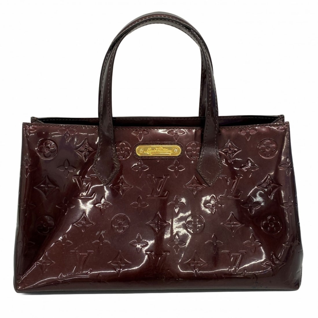 Louis Vuitton Vernis Wilshire PM Handbag M91644 Rouge Fauvist for Women (1 of 14)