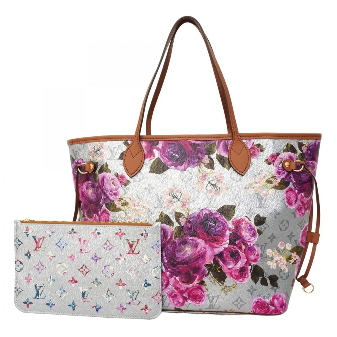 Louis Vuitton Monogram Floral Flower Tote Bag, LV Garden Neverfull MM M21352, Gray, Multicolor,: --- Catalog ---Category: SizeSize (HxWxD): 29cm x 32cm x 15.5cm / 11.41'' x 12.59'' x 6.1''Category: DesignType: Tote bagColor: Gray, Multi-colorGender: WomenCategory: GeneralMPN: M21352Brand: Louis V