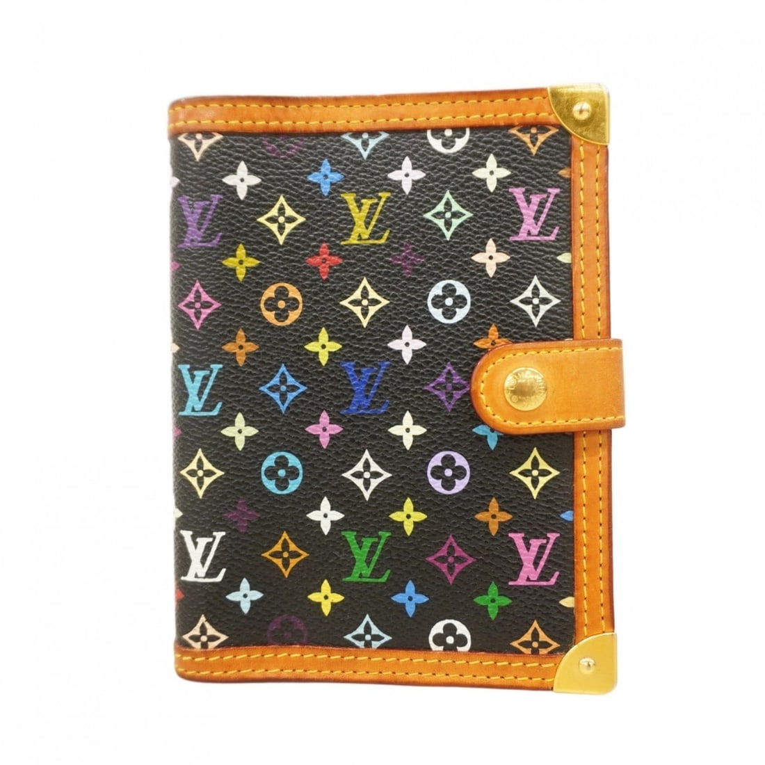 Louis Vuitton Monogram Multicolore Agenda PM Notebook Cover R20895 Noir Women's (1 of 9)