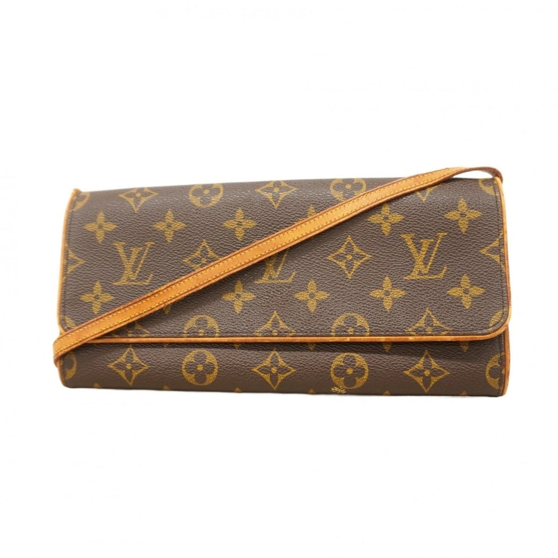 Louis Vuitton Monogram Pochette Twin GM Shoulder Bag M51852 Brown Women's (1 of 15)