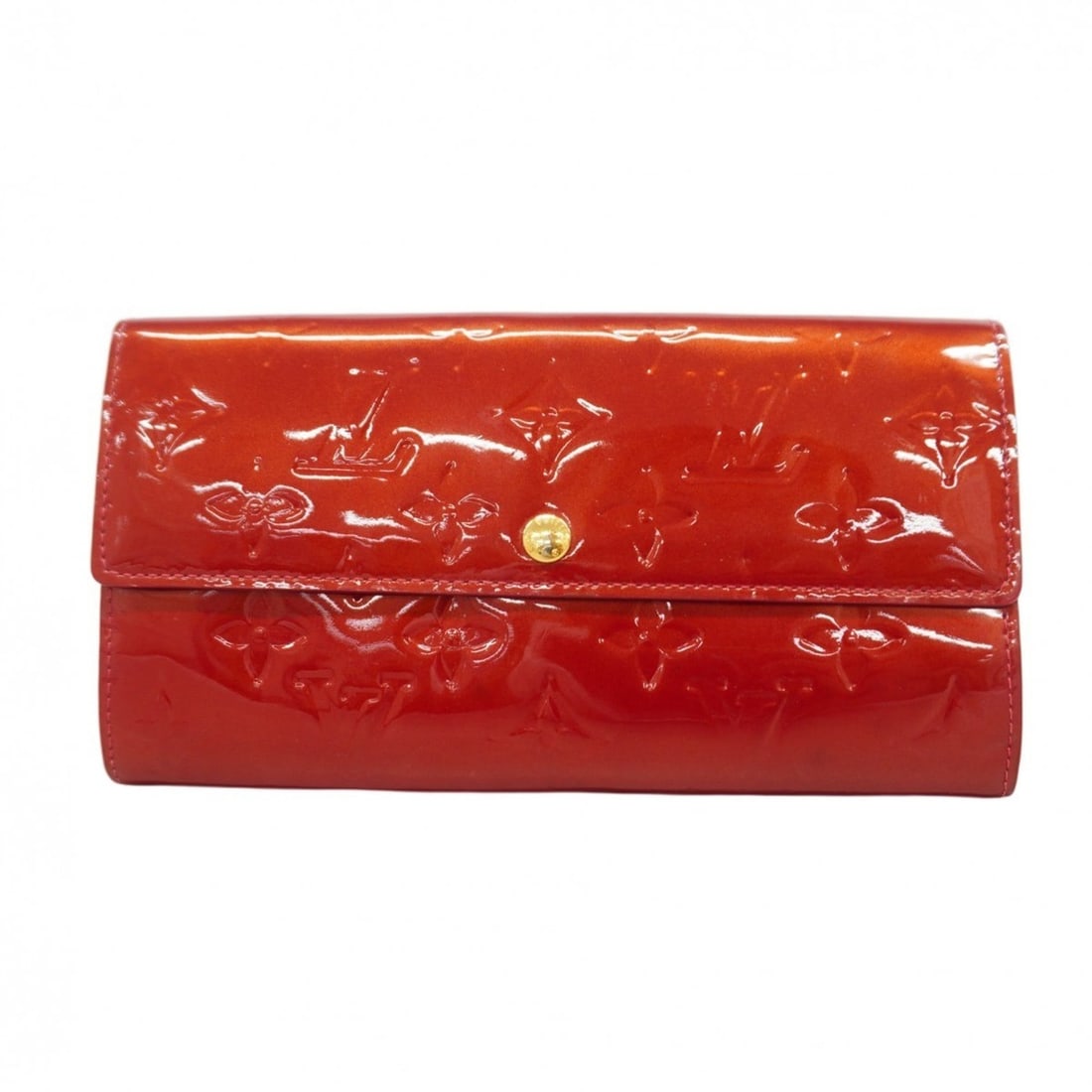 Louis Vuitton Vernis Portefeuille Sarah M93530 Long Wallet, Pomme d'Amour, Women's (1 of 14)