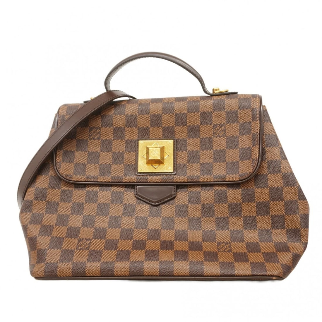 Louis Vuitton Damier Bergamo MM Handbag N41168 Ebene 2-Way Bag for Women (1 of 15)