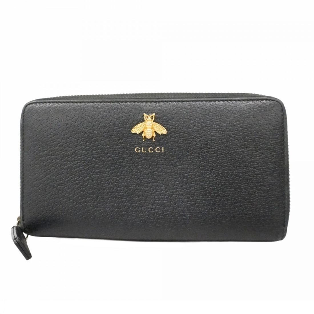Gucci Bee Long Wallet 523667 Leather Black Women's (1 of 18)