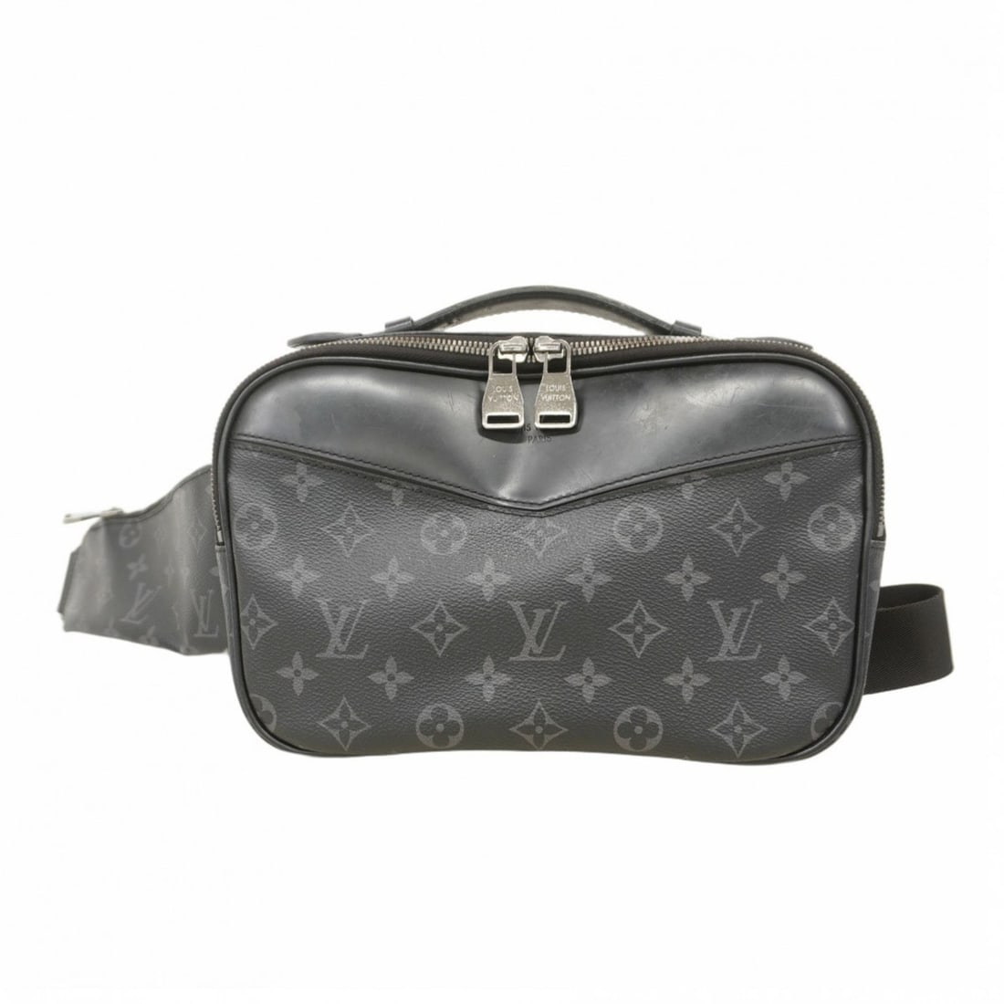 Louis Vuitton Monogram Eclipse Shoulder Bag M42906 Bum Black Men's (1 of 15)