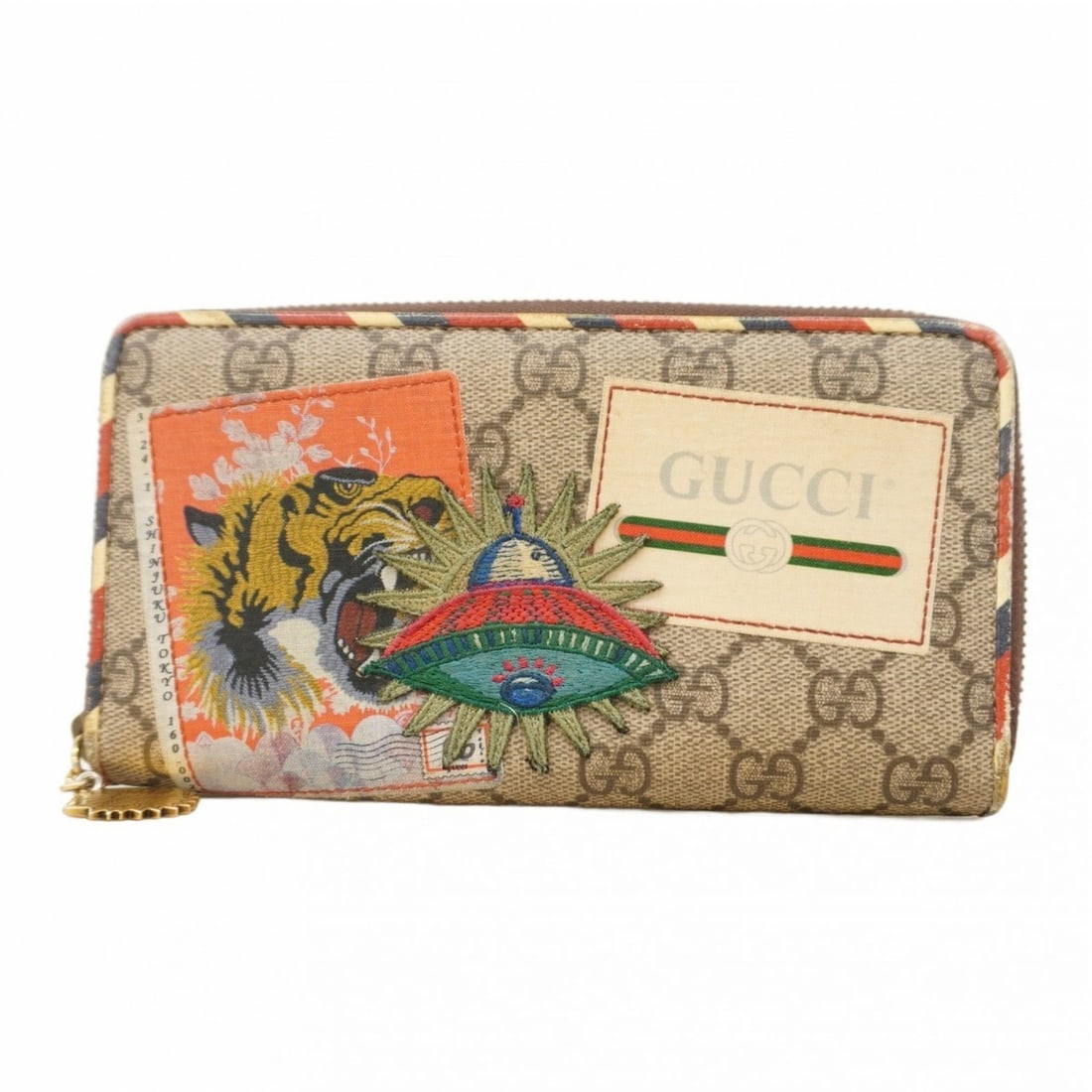 Gucci GG Supreme Courier Long Wallet 473909 Brown Men's (1 of 20)