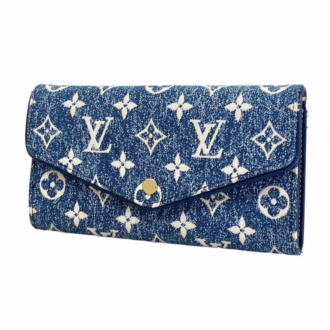 Louis Vuitton Monogram Jacquard Denim Portefeuille Sarah Wallet M81183 Marine Men's/Women's P2130522: --- Catalog ---Category: SizeSize (HxWxD): 11cm x 19cm x 3cm / 4.33'' x 7.48'' x 1.18''Category: DesignType: Long wallet (bi-fold)Gender: Men,WomenCategory: GeneralMPN: M81183Brand: Louis Vuitton--- I