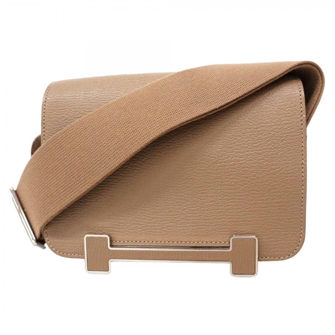 Hermes Hermès Geta Chevre Mysore Etoupe Shoulder Bag, Women's, B Stamp, P2128358 (1 of 10)