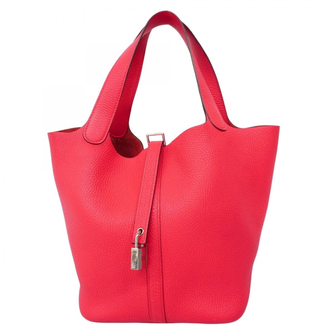 Hermes Hermès Picotin Lock MM Handbag in Taurillon Clemence Rose Extreme with D Stamp, Women's,: --- Catalog ---Category: SizeSize (HxWxD): 22cm x 21.5cm x 17cm / 8.66'' x 8.46'' x 6.69''Category: DesignType: HandbagGender: WomenMaterial: Taurillon clemence leather Hardware Color: SilverCategory: